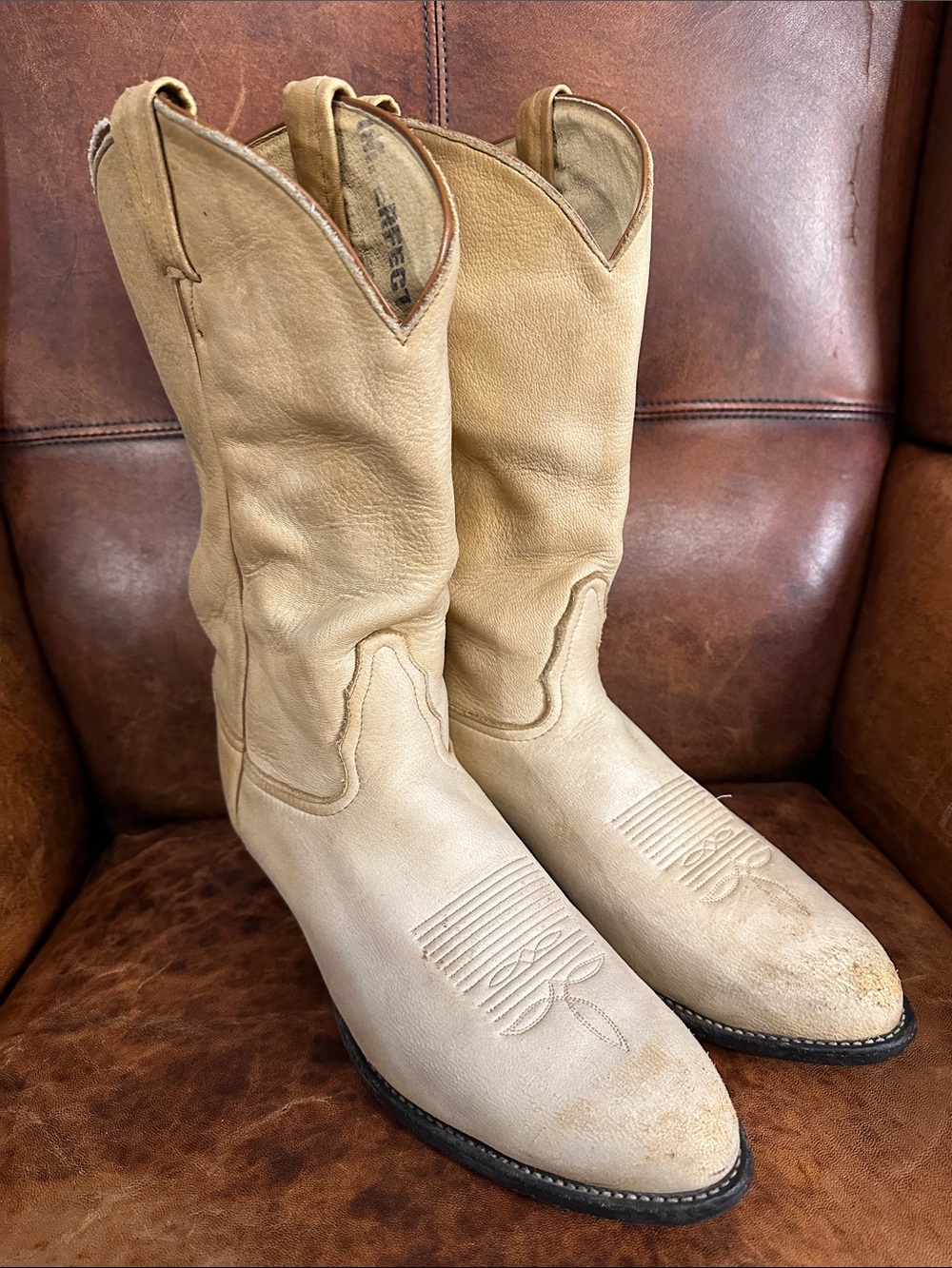 Tony Lama Men’s 10 EE Vintage Leather Western Cowboy Boots